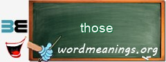 WordMeaning blackboard for those